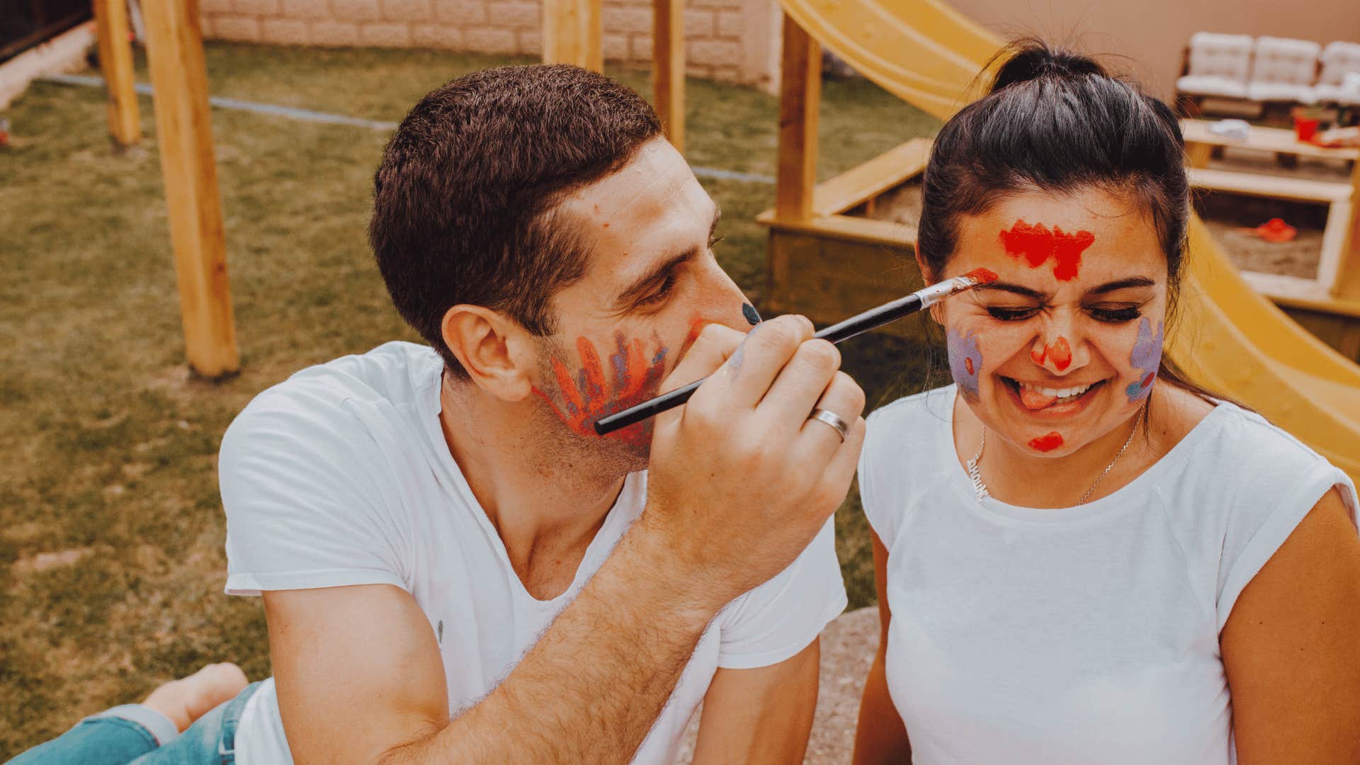 good man having fun with someone he truly loves