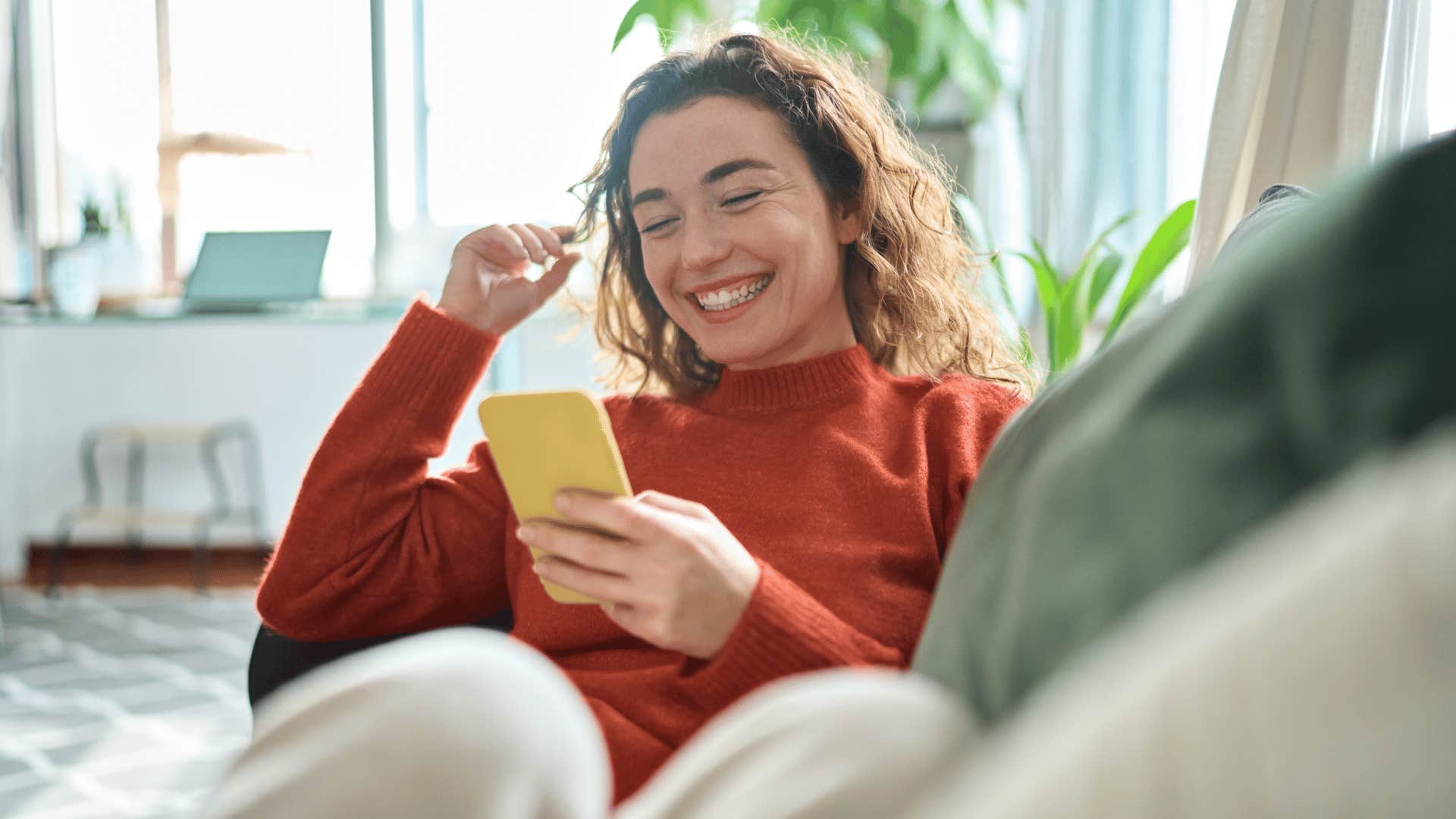 woman enjoying her alone time