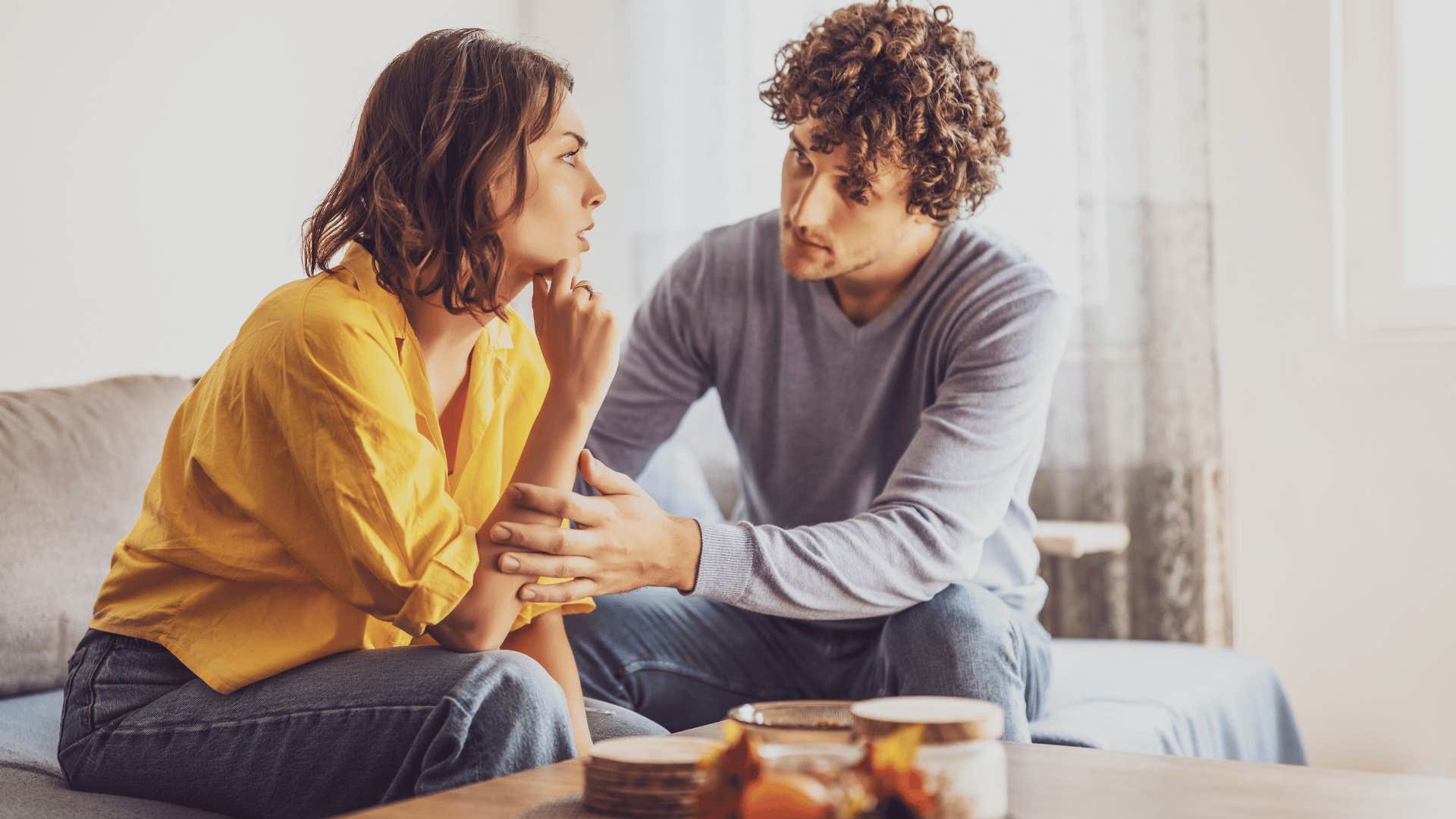 couple looking maintaining eye contact