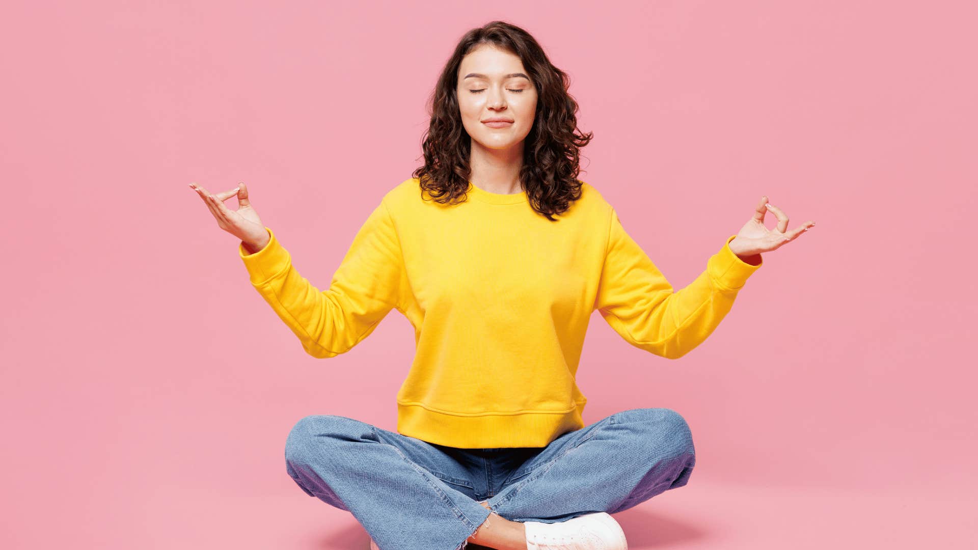 woman meditating