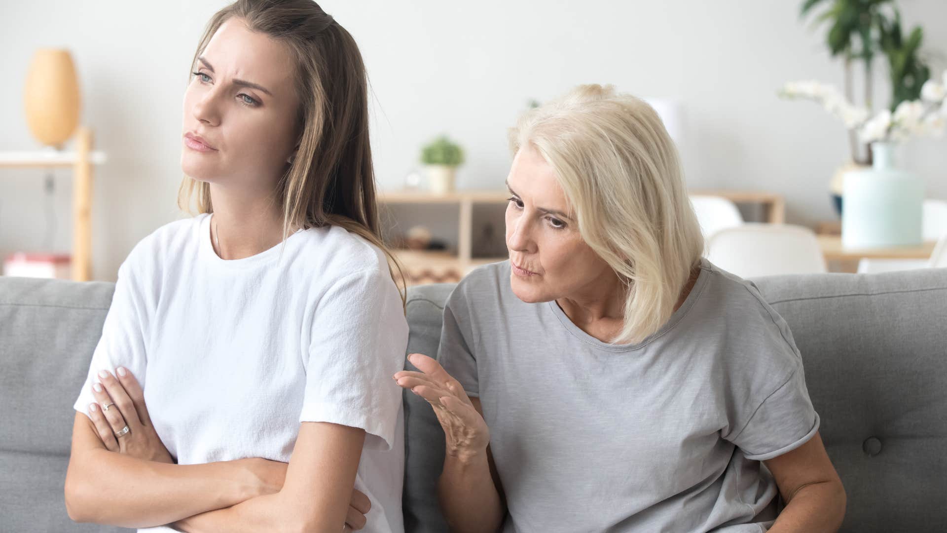 intimidating mom arguing with upset daughter