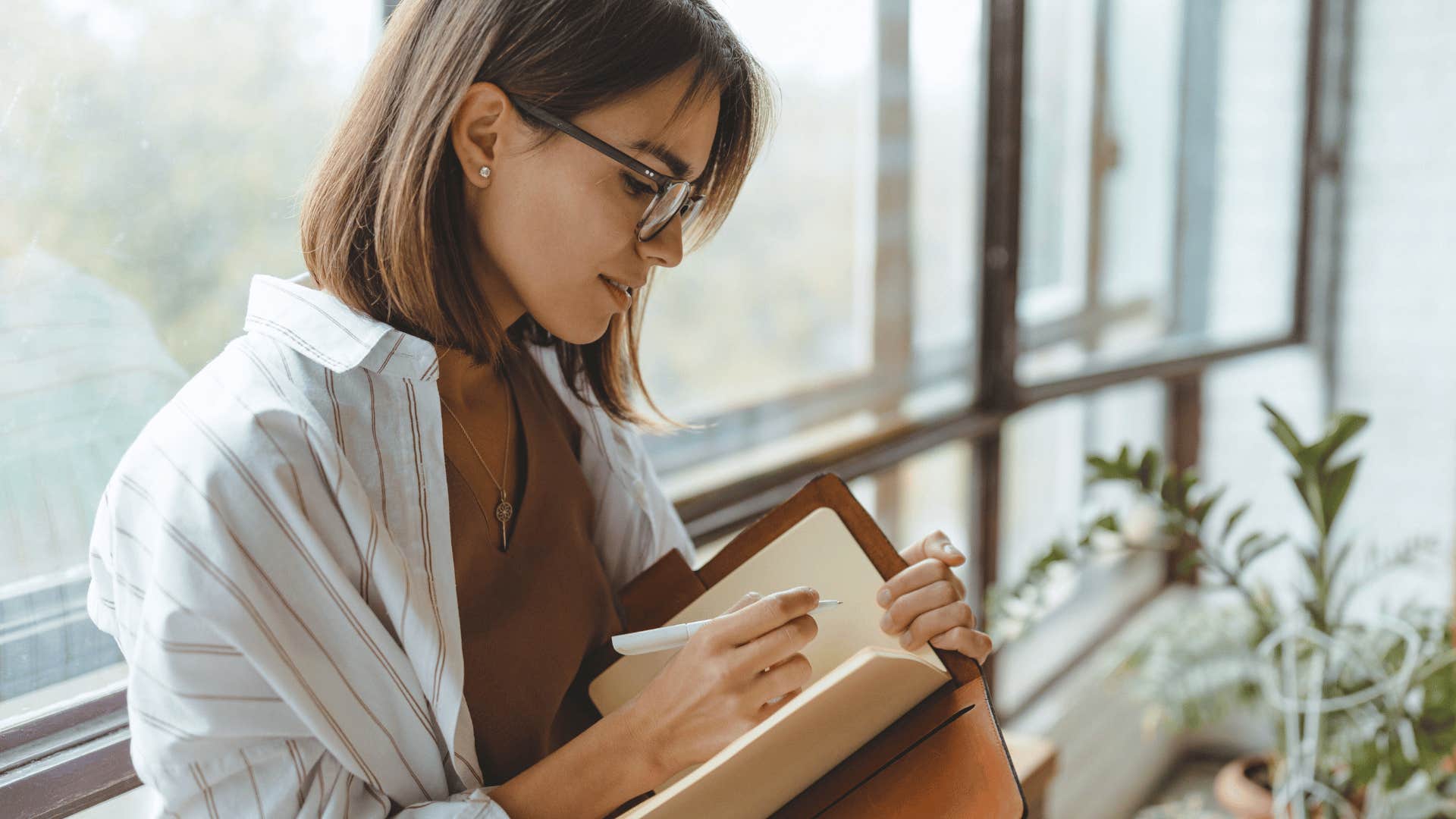 woman working on herself