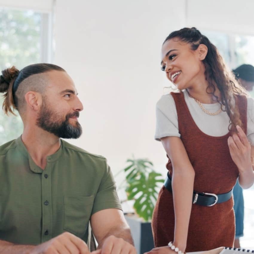 woman being flirted with