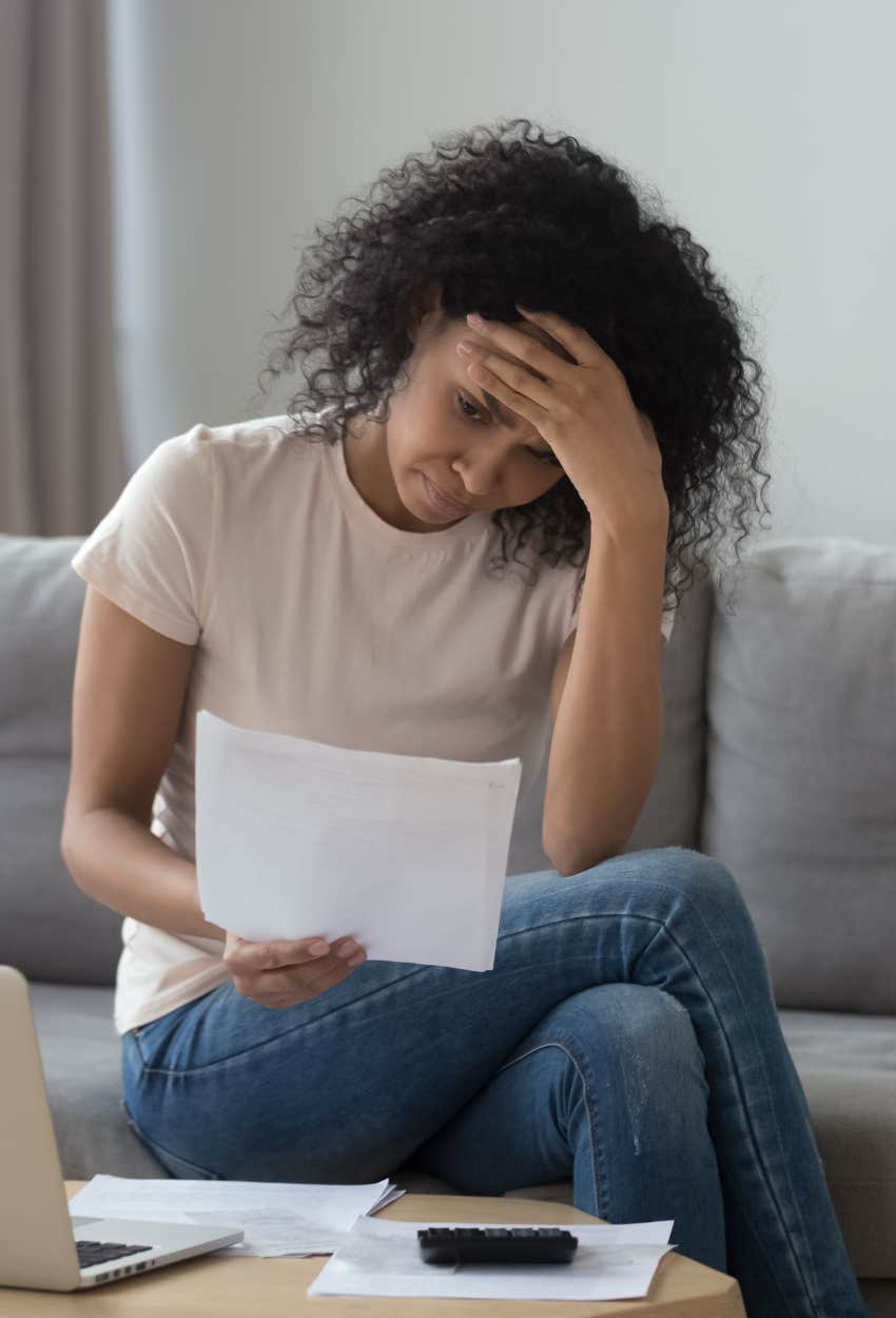 woman confused by her hospital bill