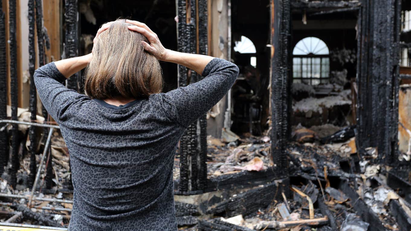 Woman who lost her home in a fire