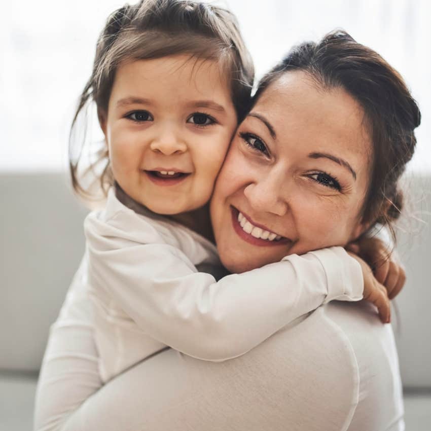 woman with friend's child 