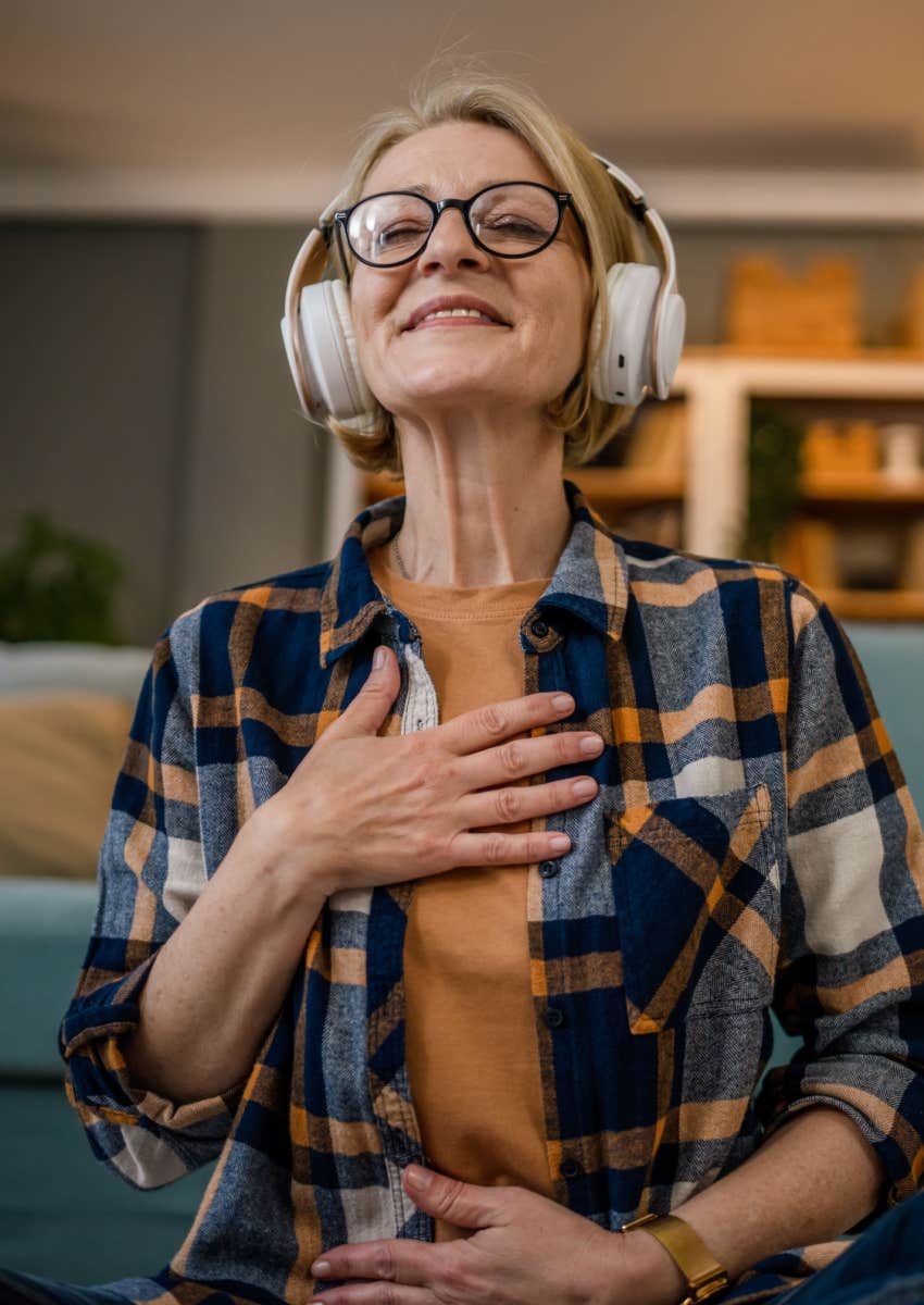 Woman with headphones