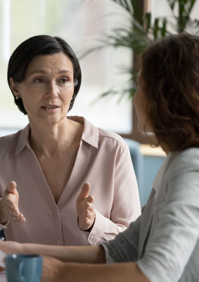 women conversating about boss requiring documentation for bereavement leave