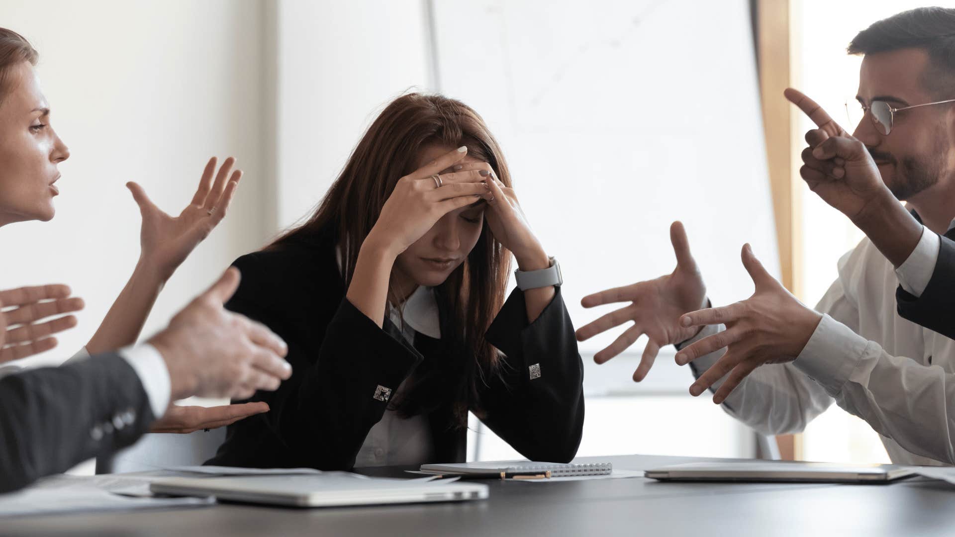 woman looking stressed