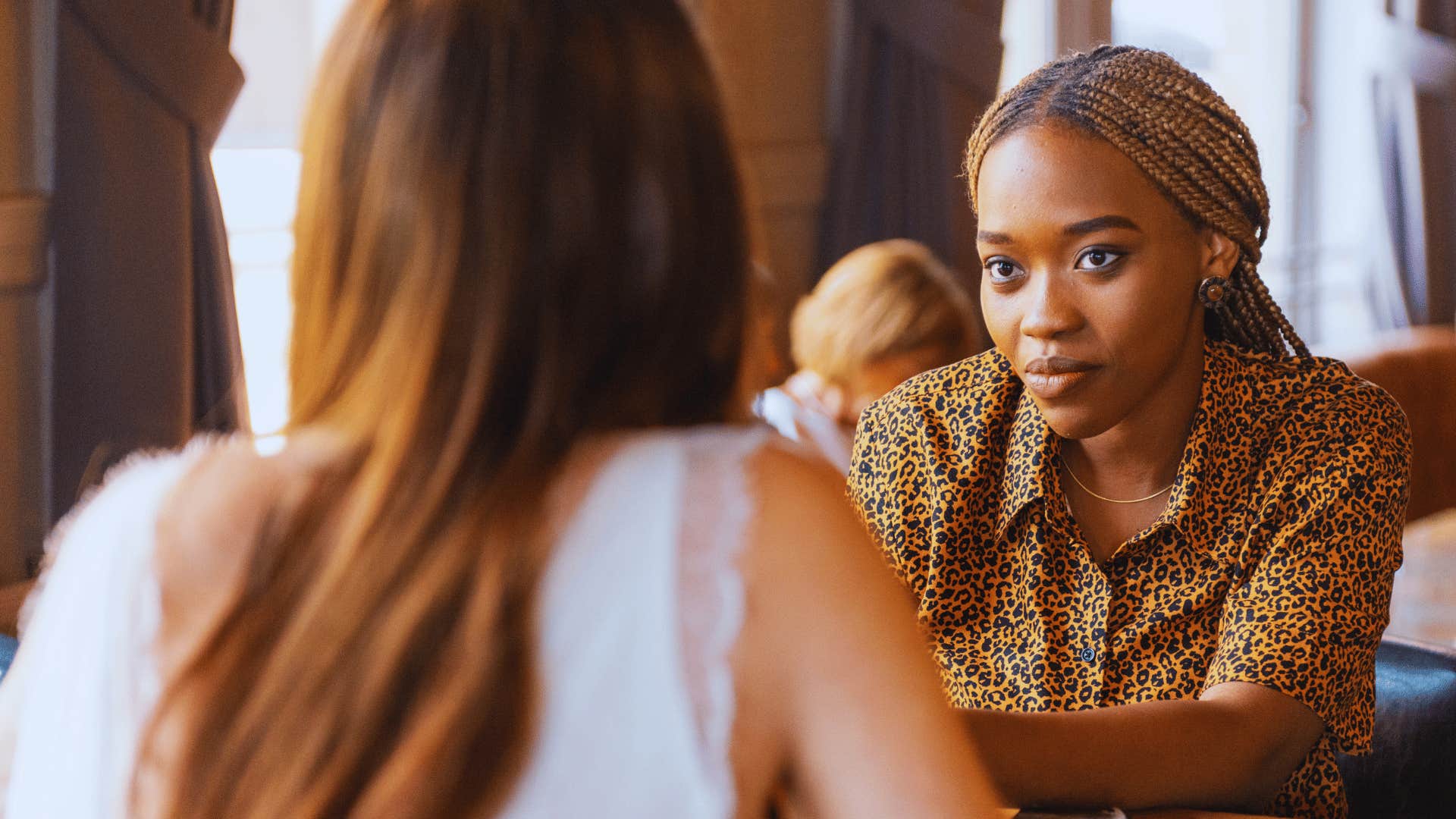 woman listening to her friend