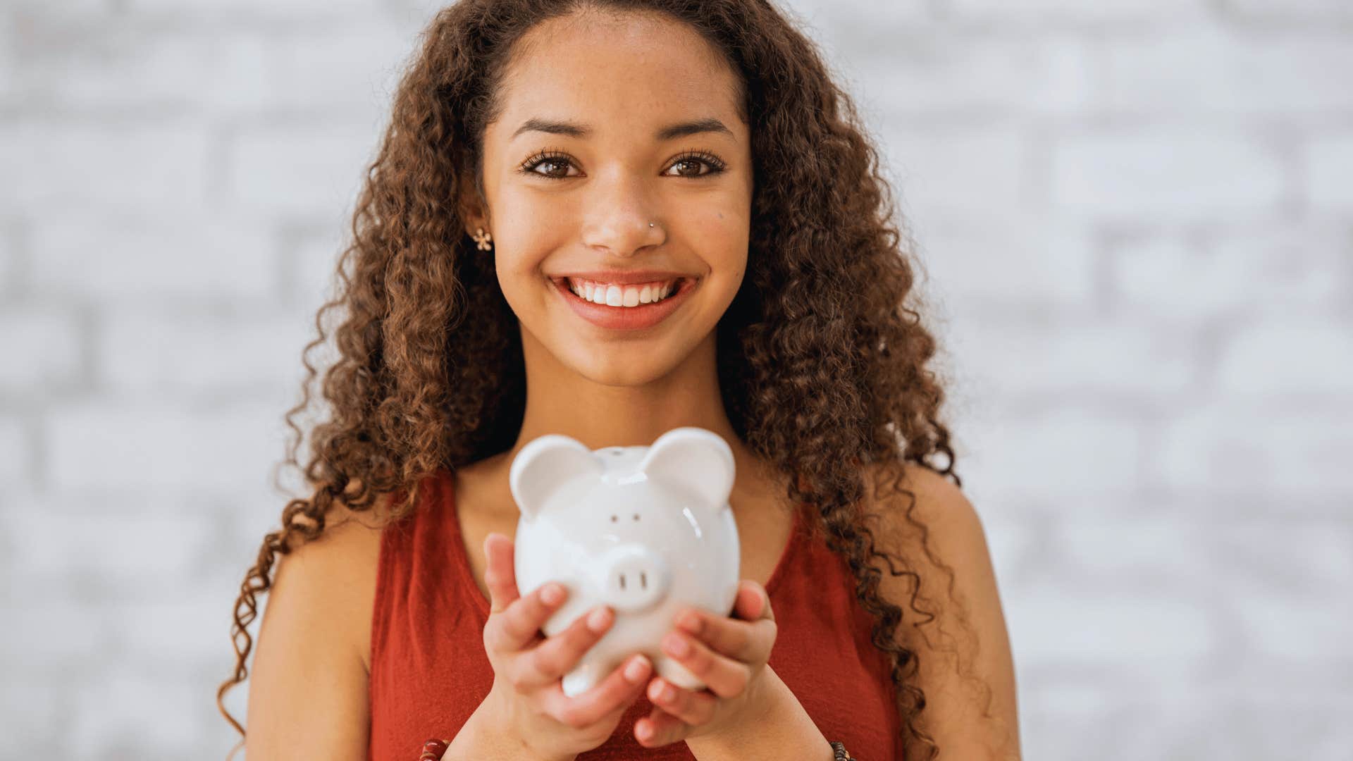 woman with piggy bank