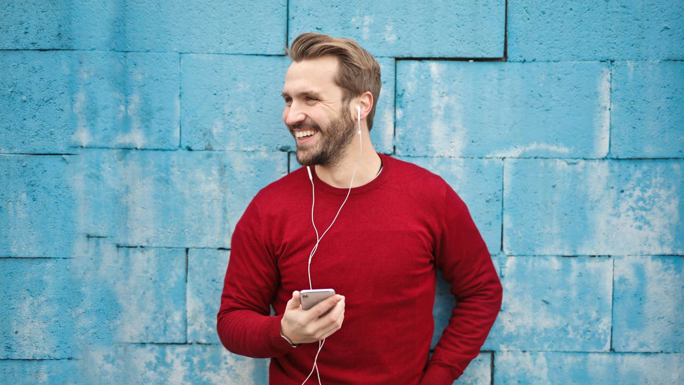 Man listening to music