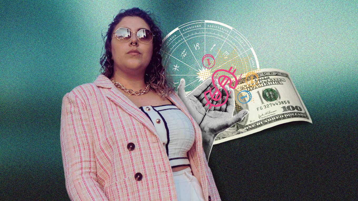 businesswoman with zodiac signs attracting career financial opportunities through 2026