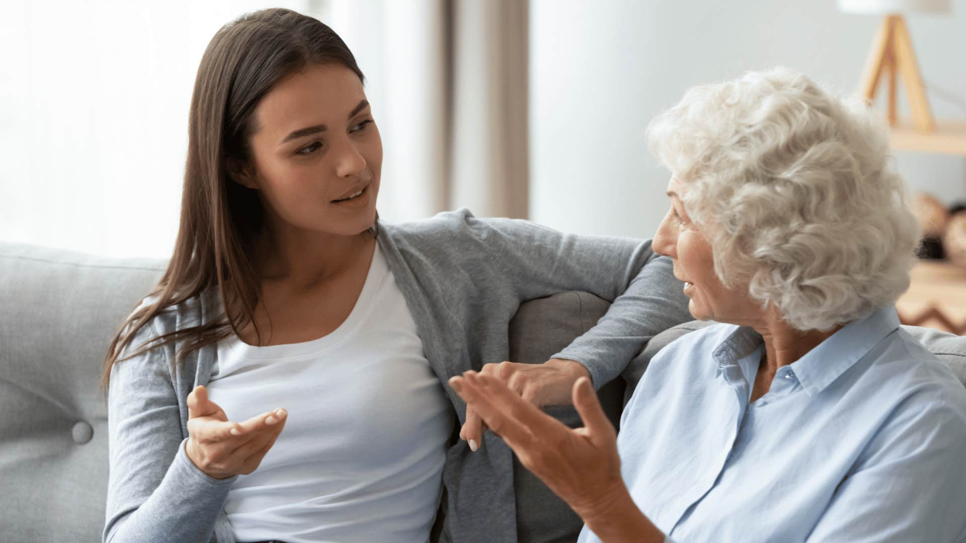 young woman not showing gratitude for mother