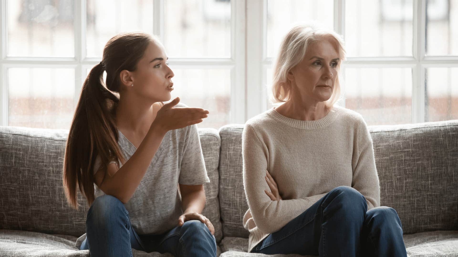 woman yelling at mom for imperfections