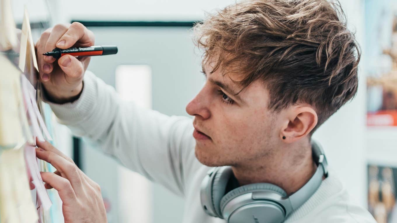 Smart person avoids burnout at work.