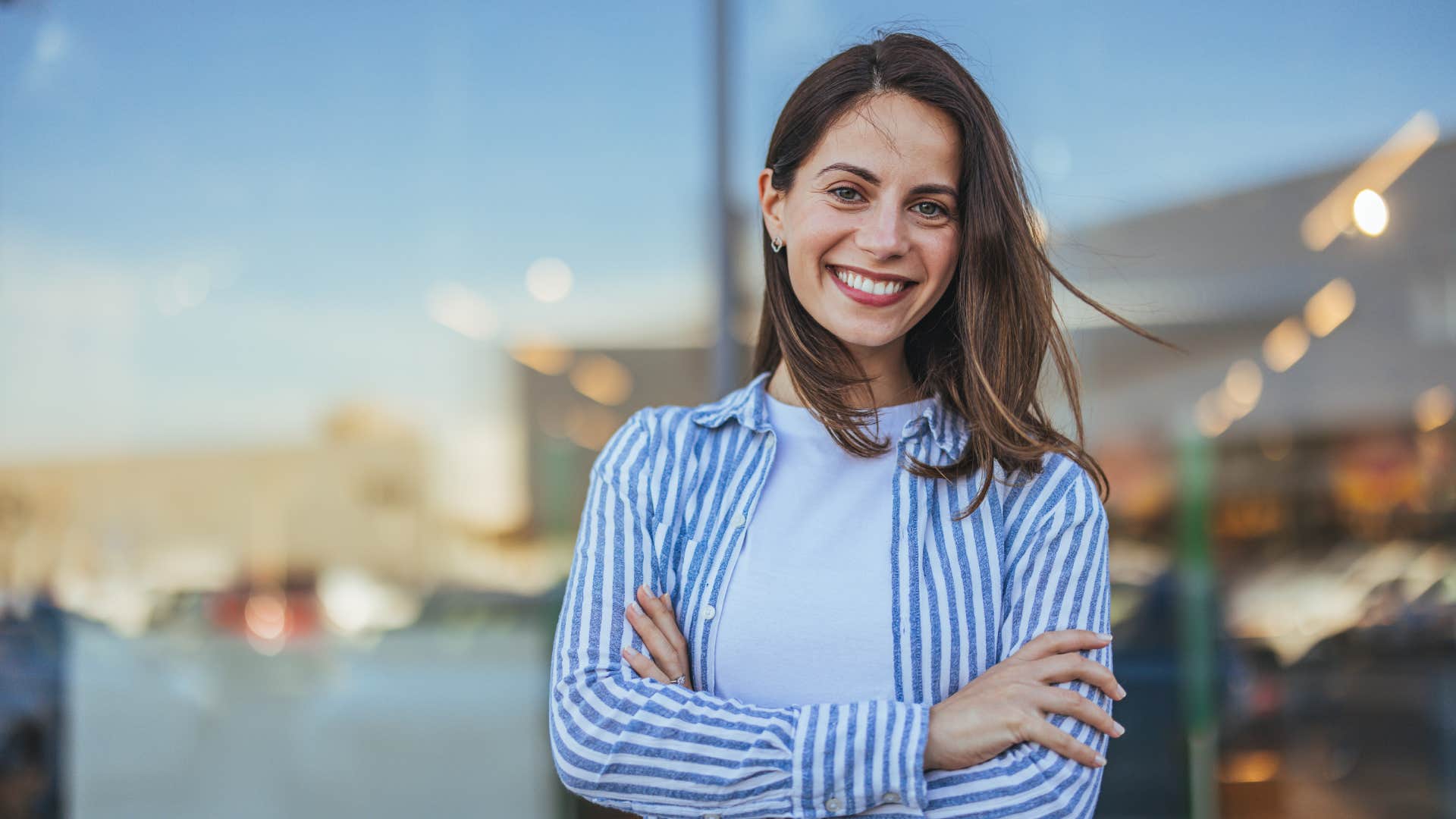 smiling perfectionist woman