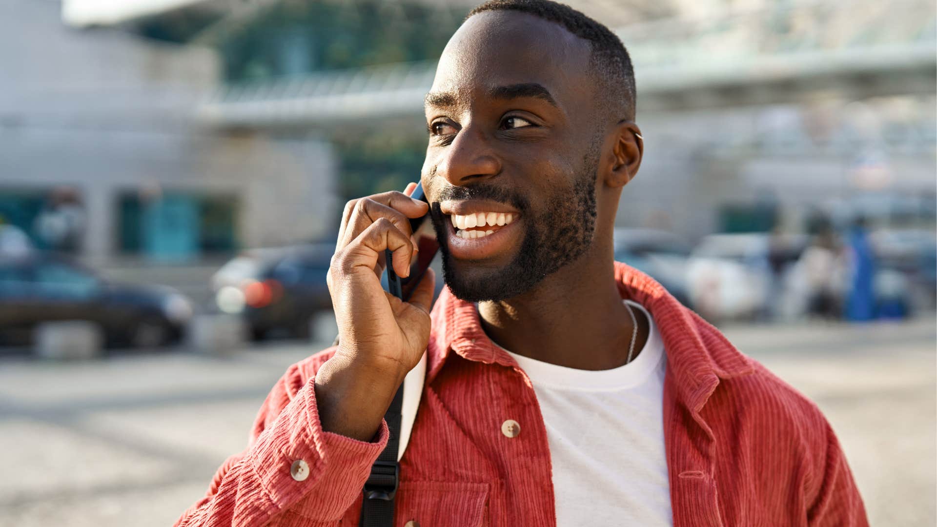 man on the phone offering support