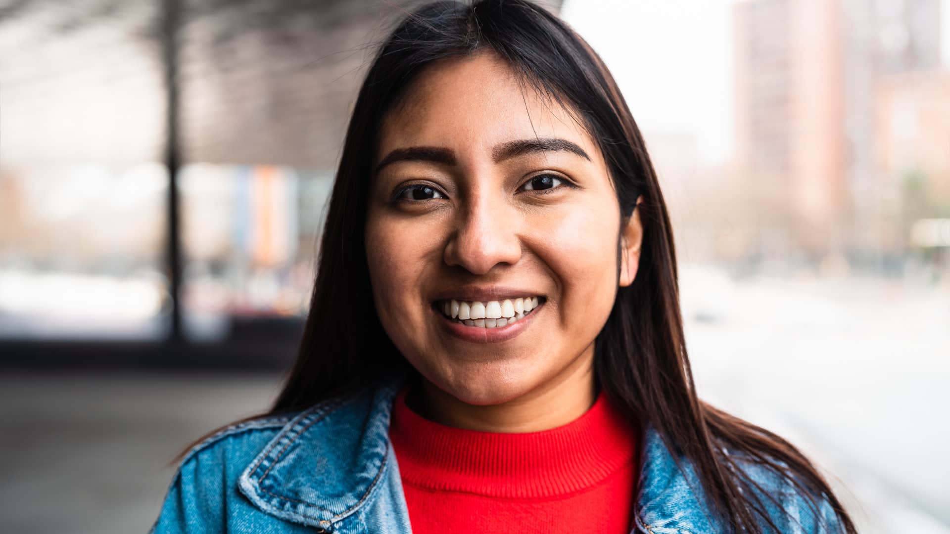 happy woman smiling