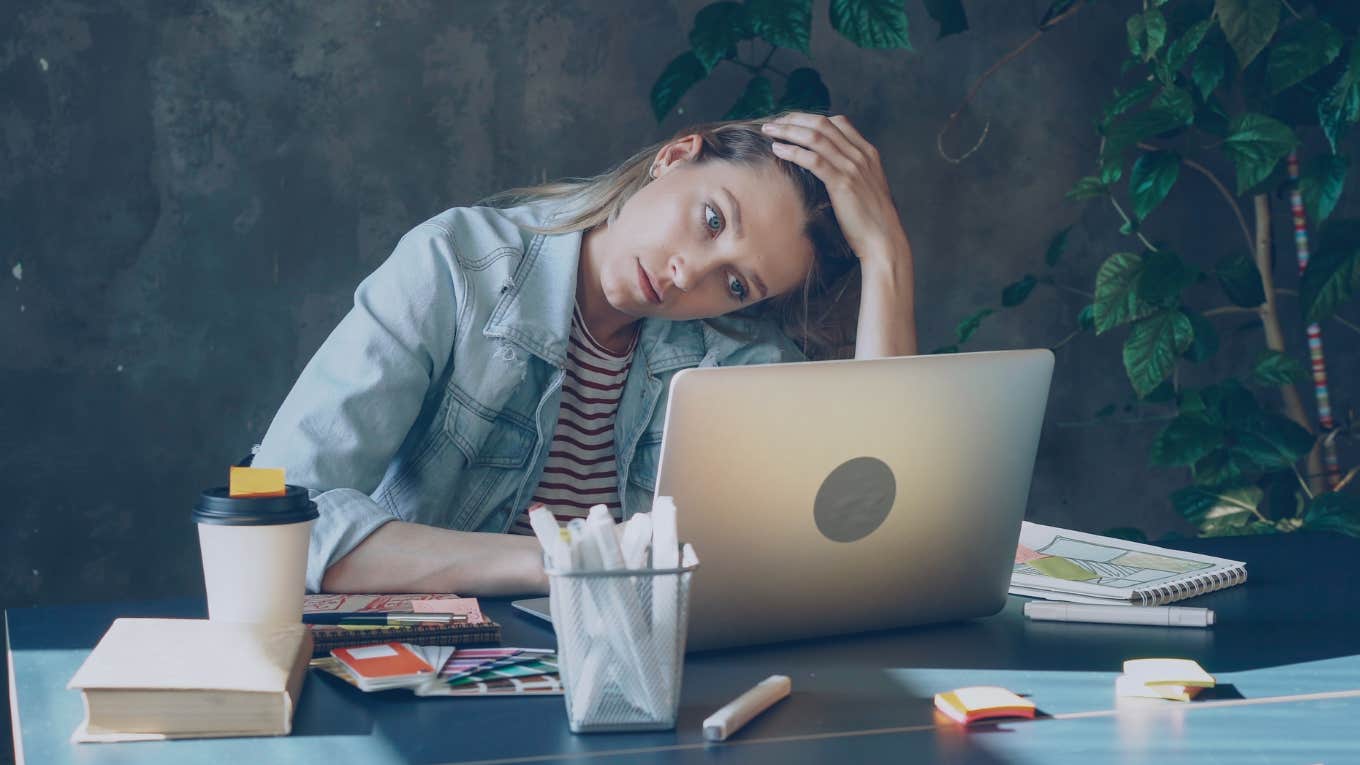 Worker suffering from hair loss due to her corporate job