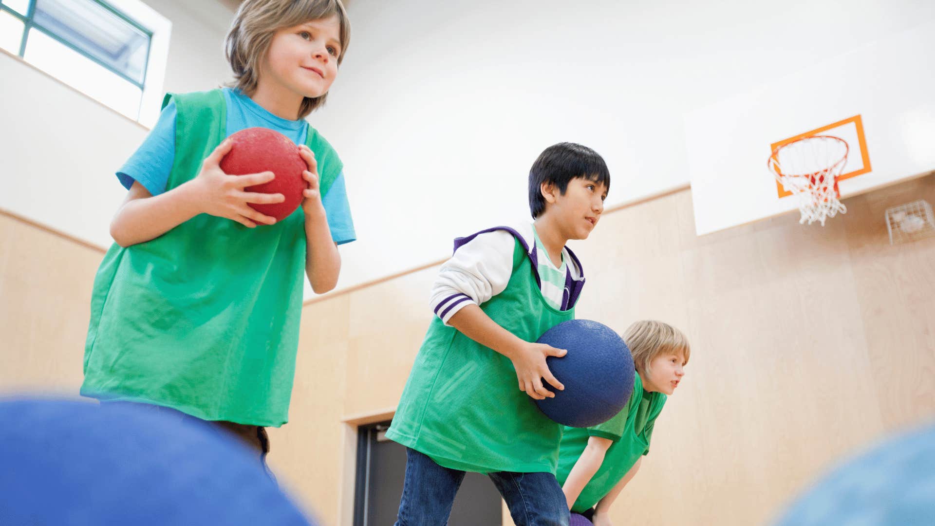 kids playing dodgeball