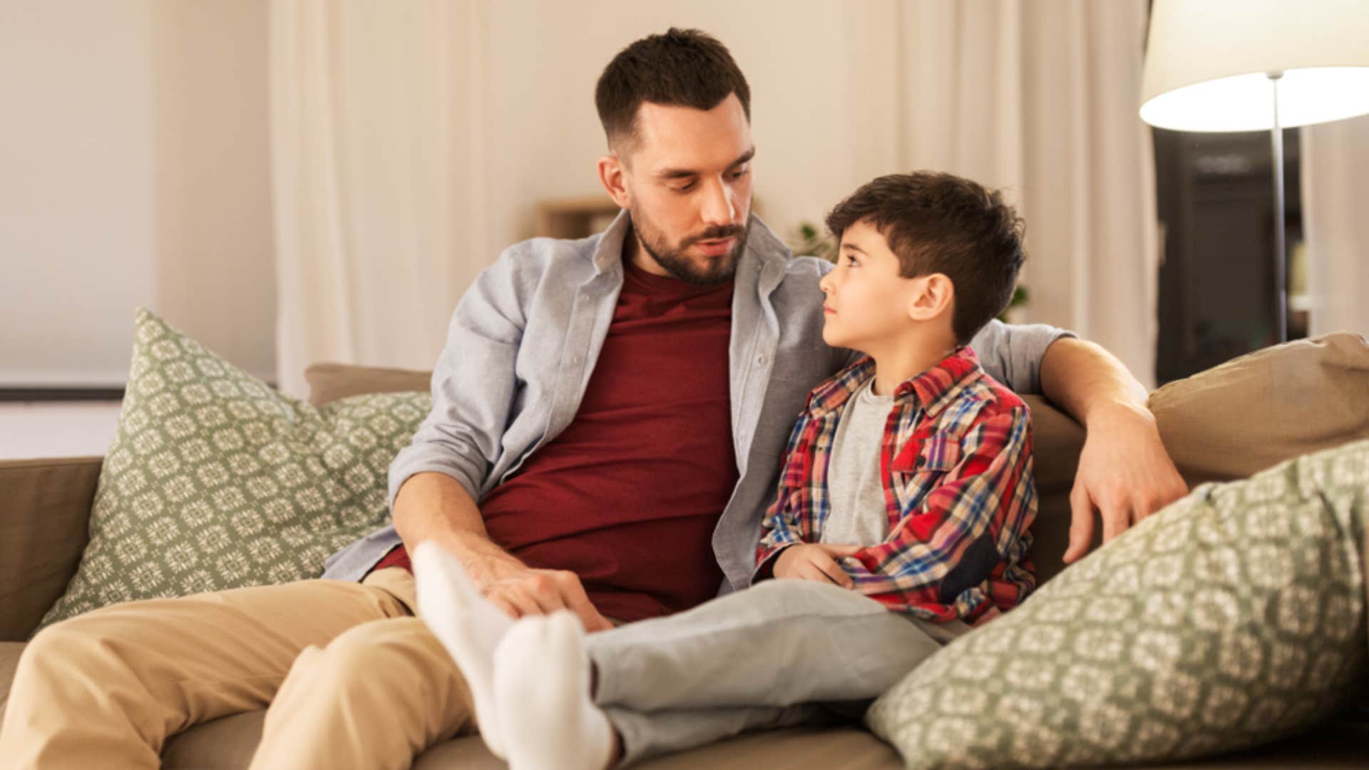 dad telling son he's always making things up