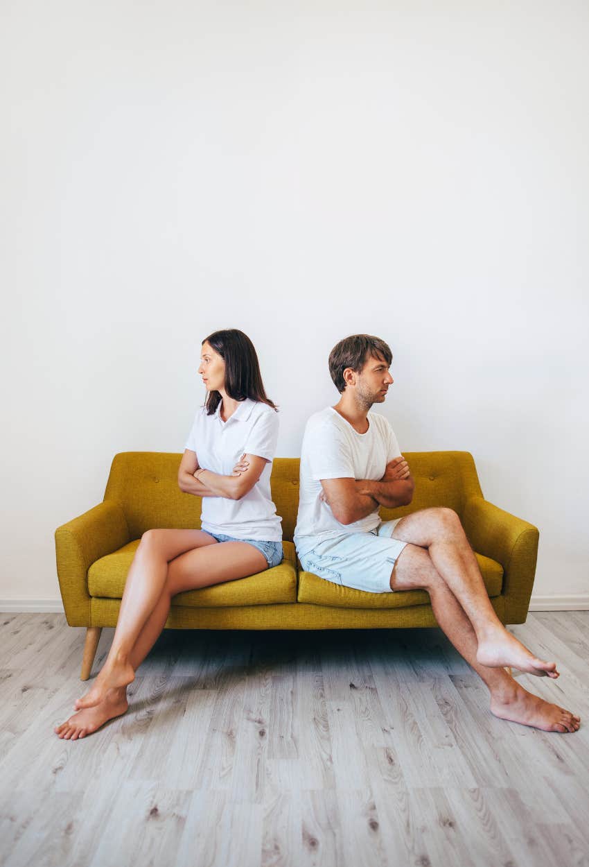 couple in a bare minimum relationship feeling lack of gratitude