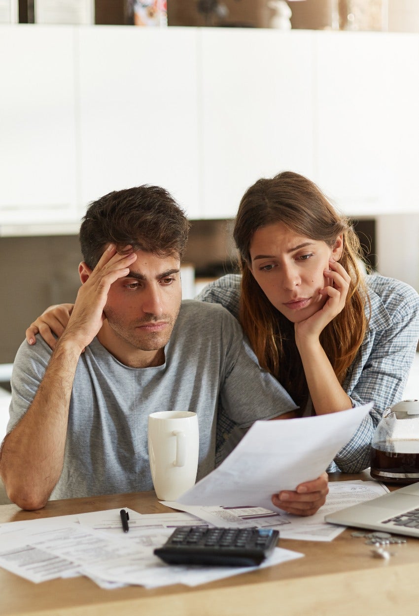 Couple normalized working full time stressed about money