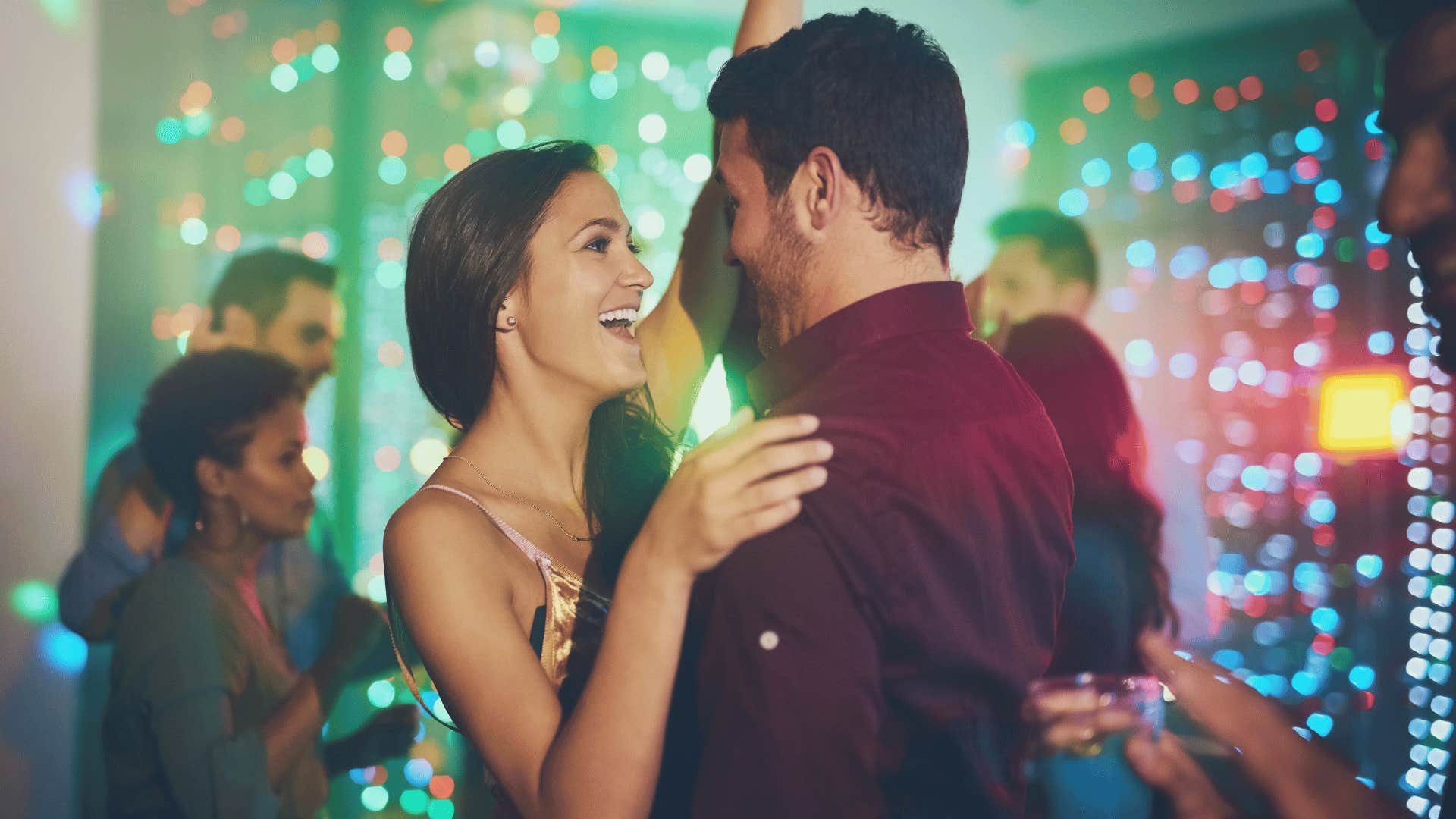 couple dancing at party