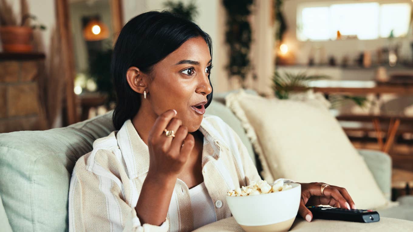 Woman in shock while watching the lavish Oscars knowing how much it cost