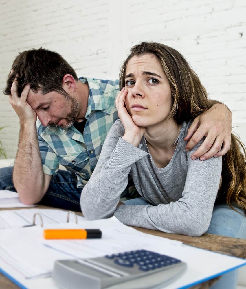 couple stressed about money