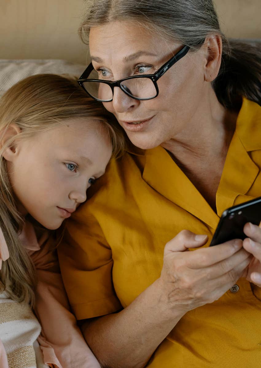 grandmother and granddaughter