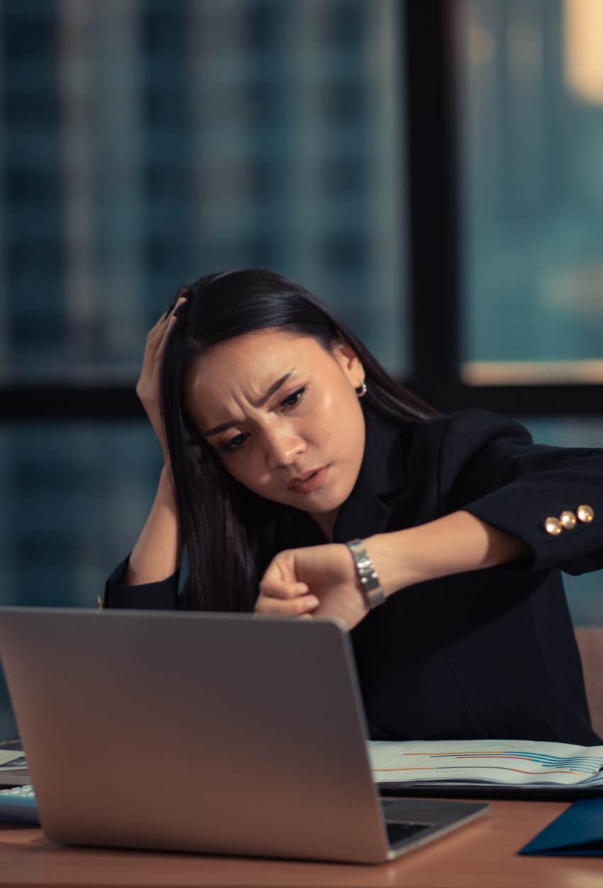 hard-working woman getting assigned too much work