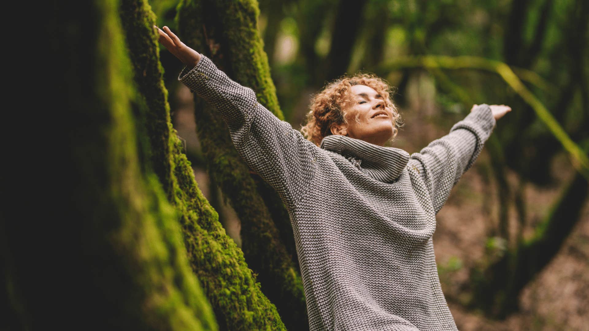 woman enjoying nature