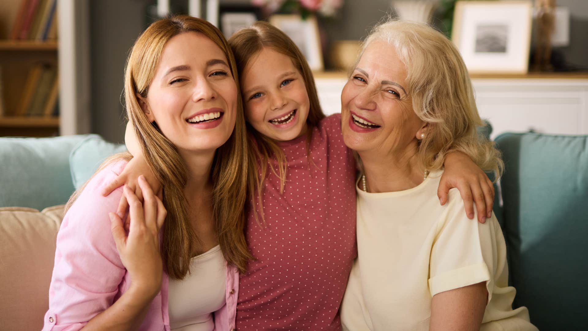 Three female generation portrait at home all your dreams will come true