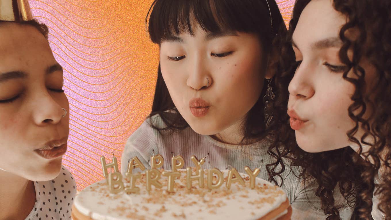 girls blowing out birthday cake candles last digit reveals fortune 2025