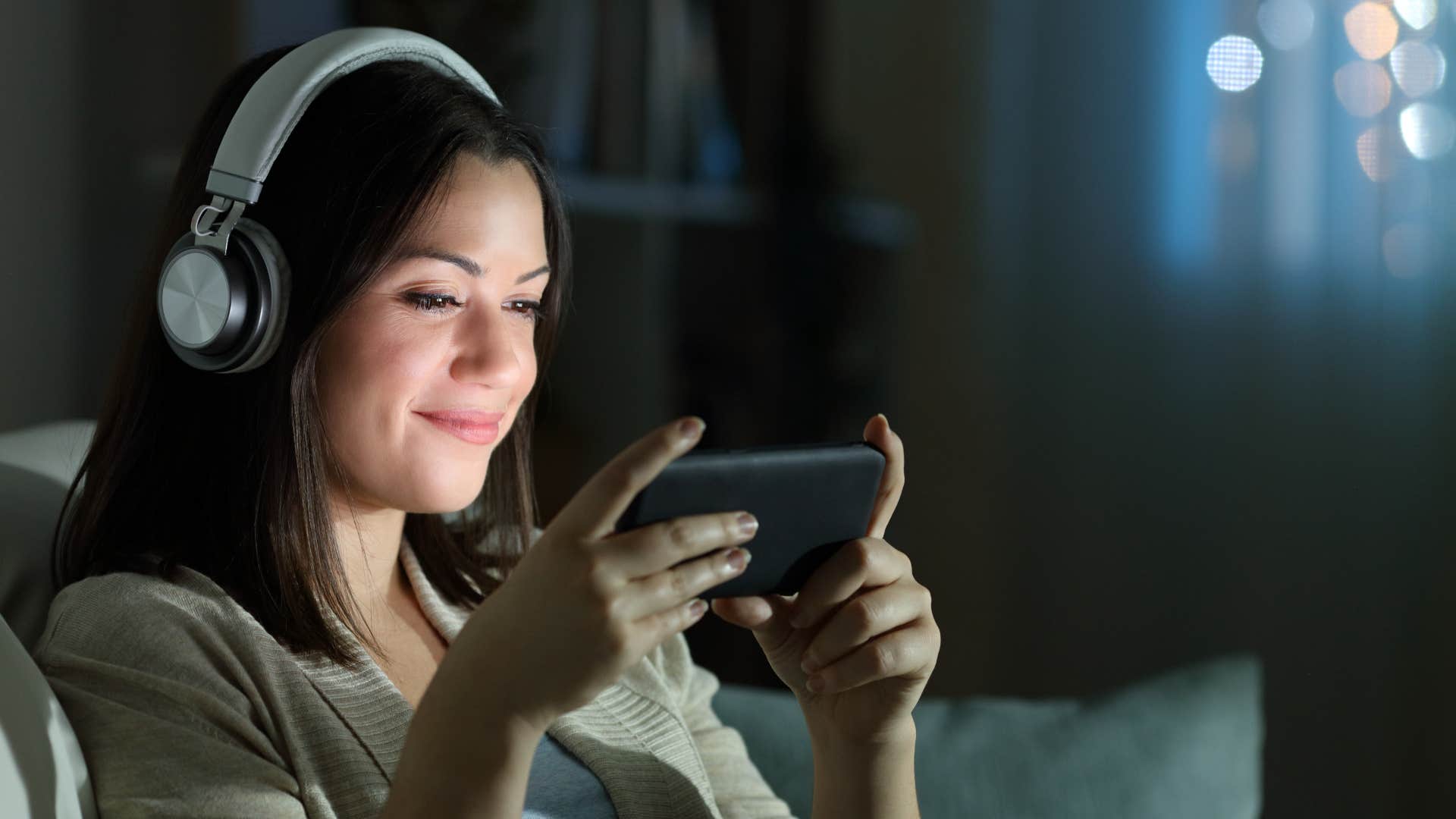 woman practicing selective media consumption to project powerful elegance and sophistication