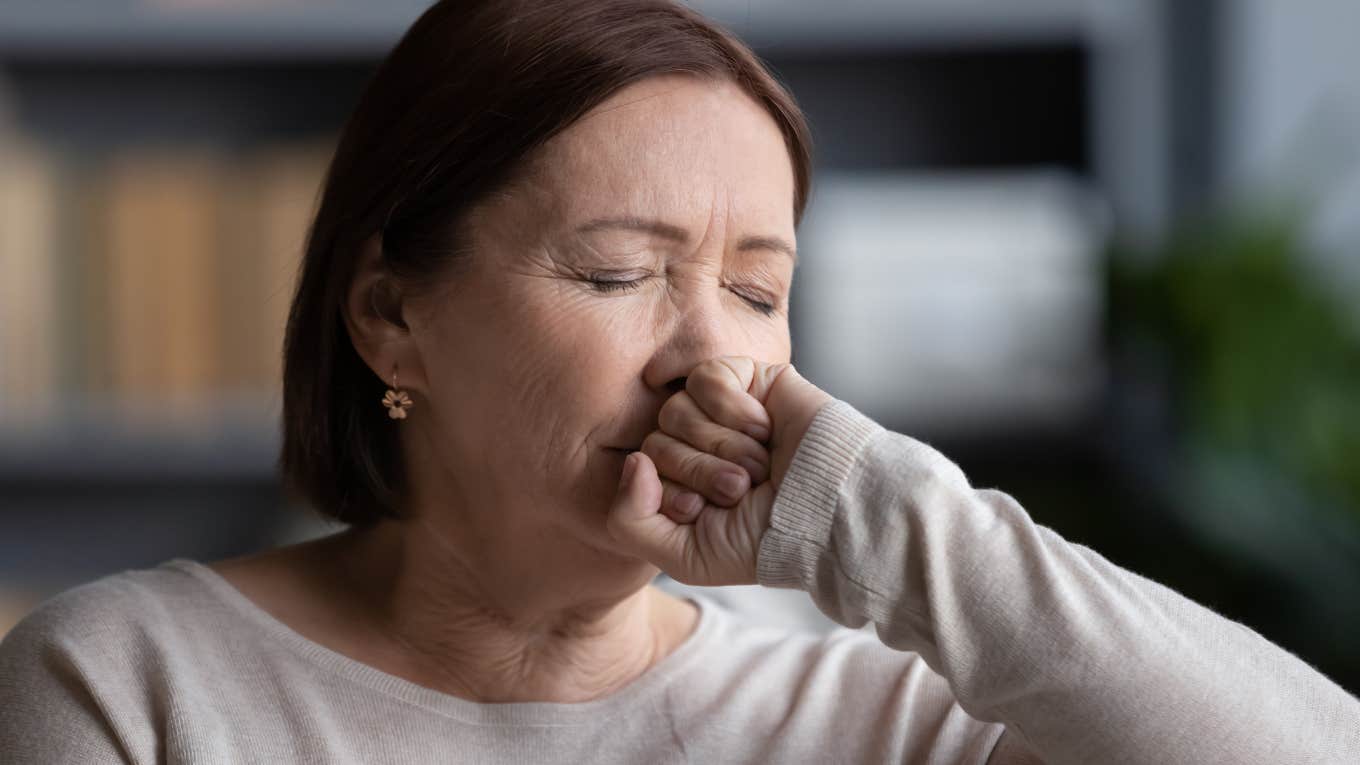 Mom crying because her son's girlfriend asked her to take her shoes off at their house