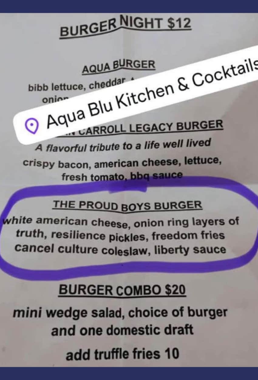 NJ Restaurant Calls Controversially Named Burger Ignorant Mistake Follow Up Reddit