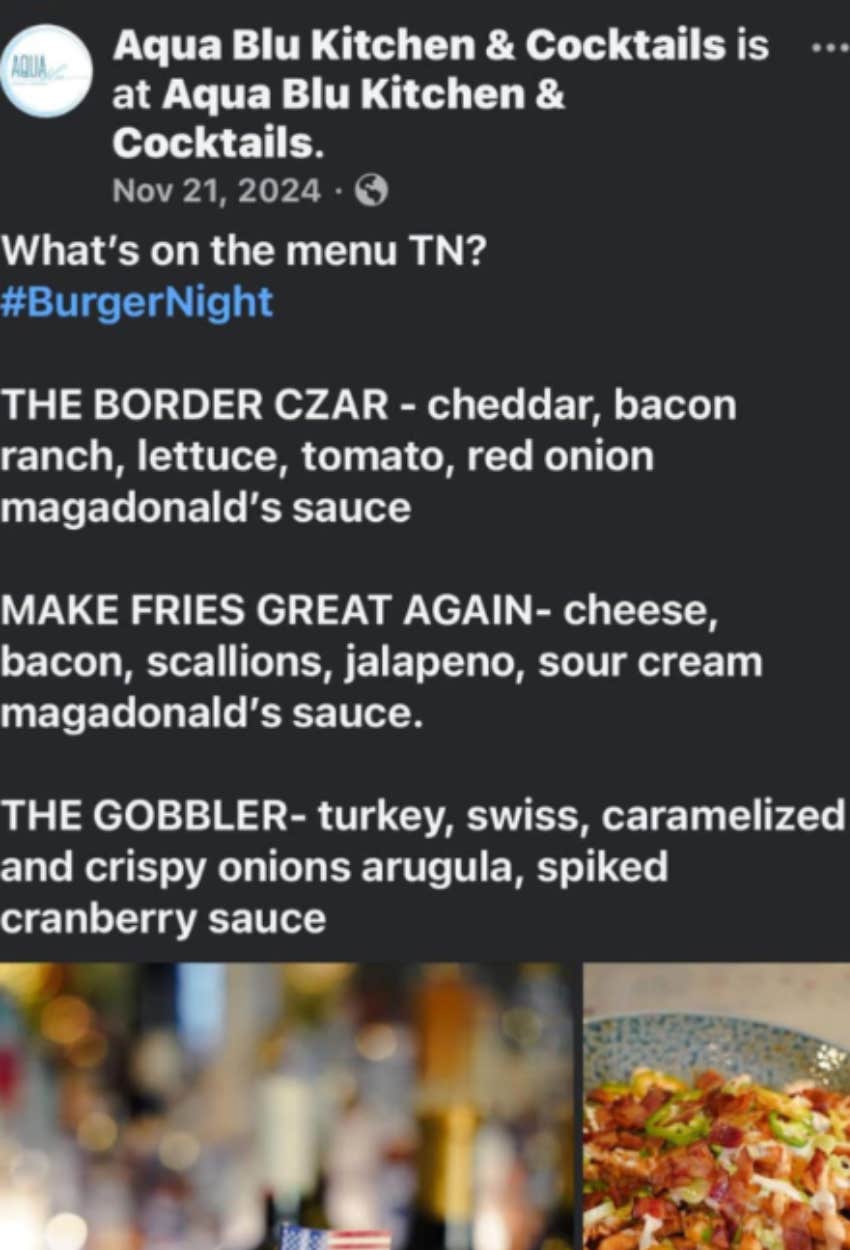 NJ Restaurant Calls Controversially Named Burger Ignorant Mistake Reddit Post