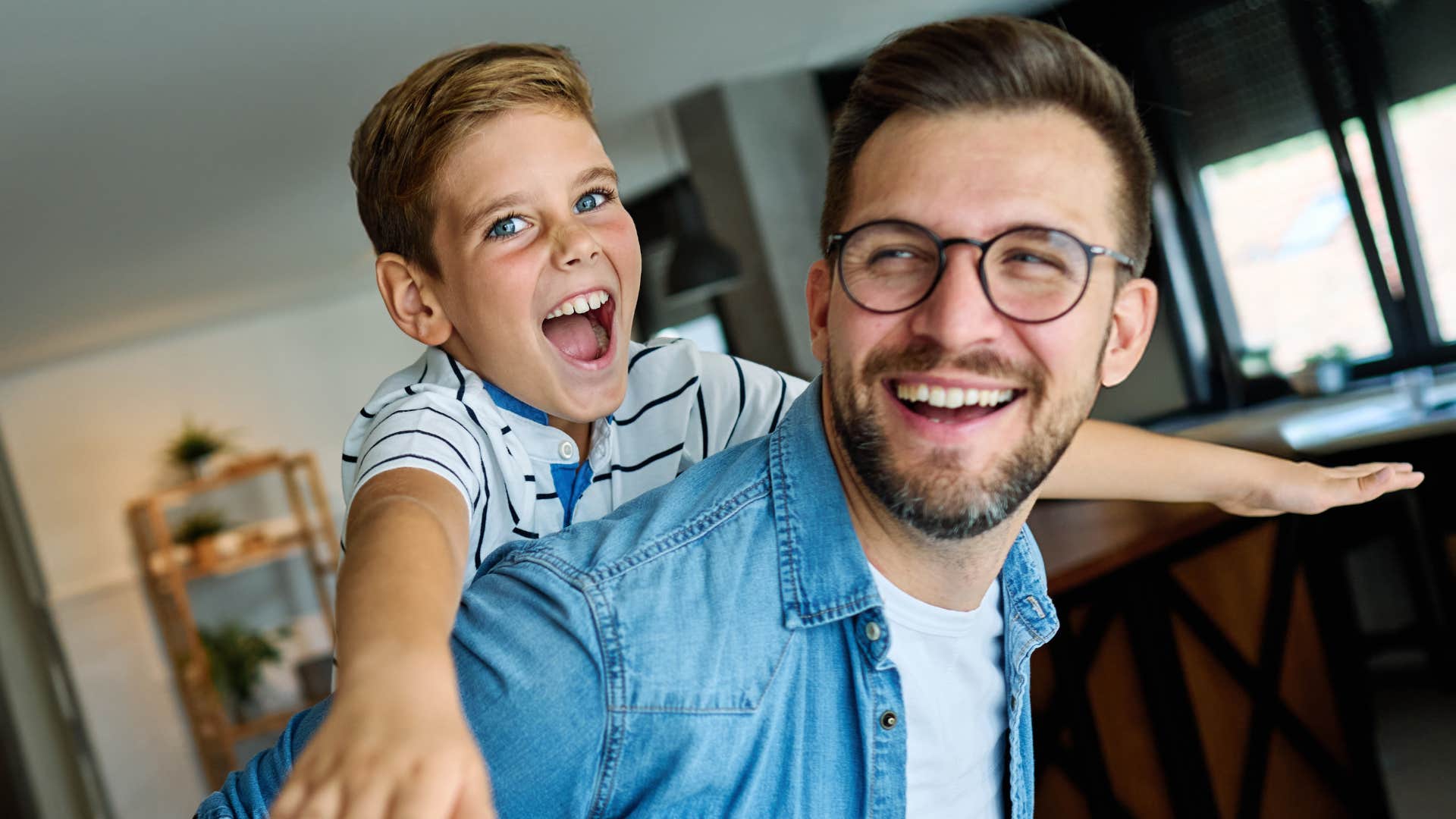 Portrait of father and son No one in the world is as special as you