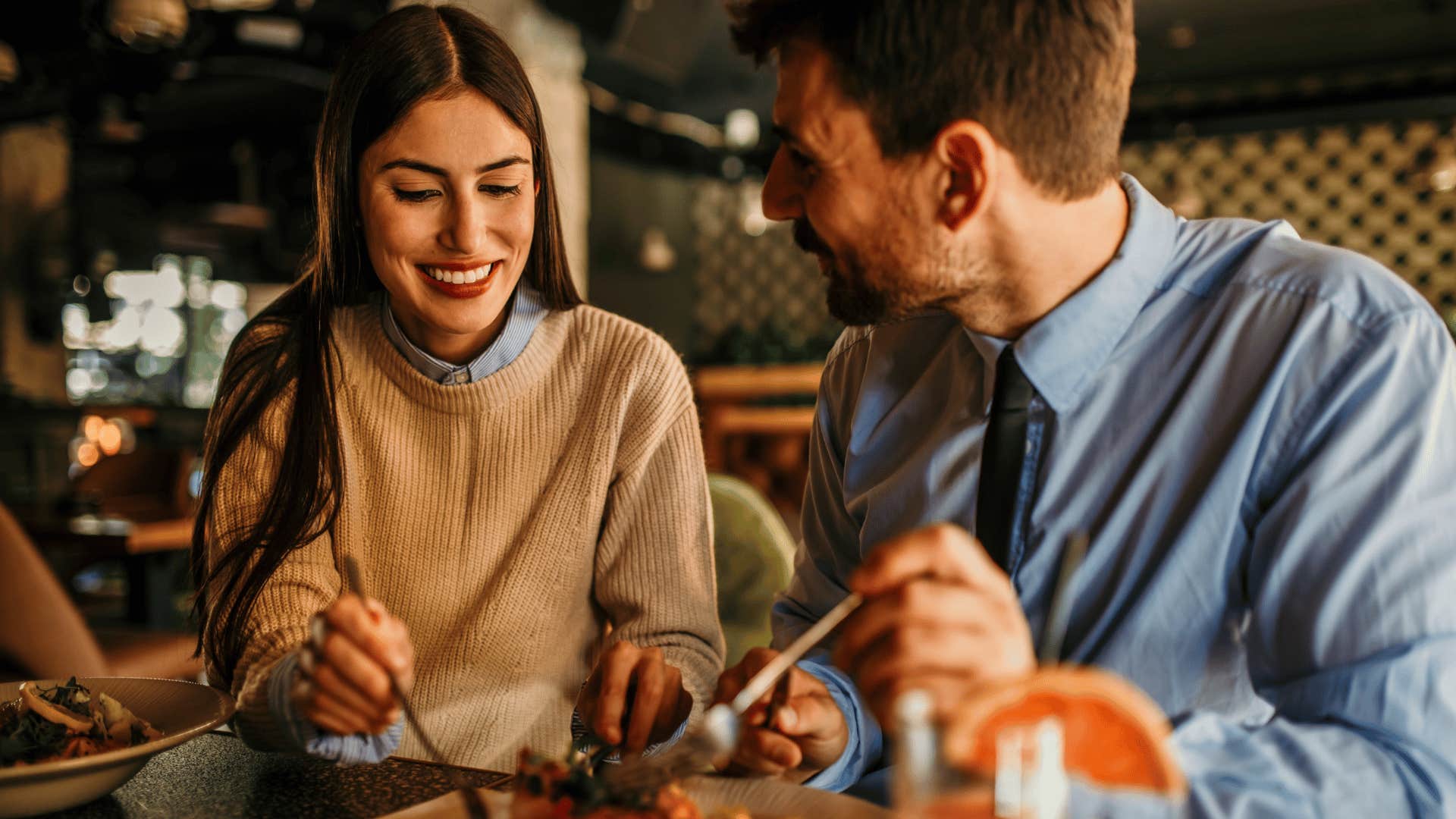 couple sharing a meal