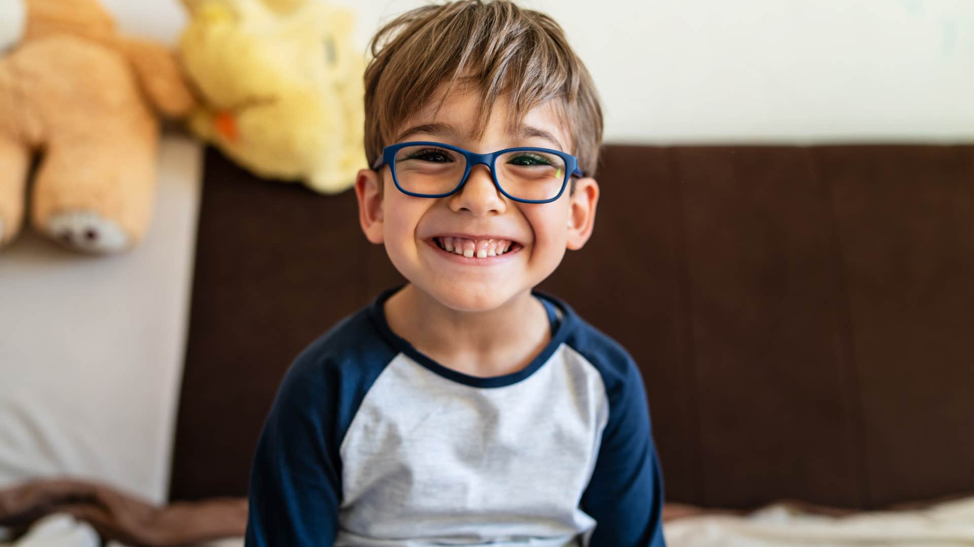 portrait of little boy smiling at camera