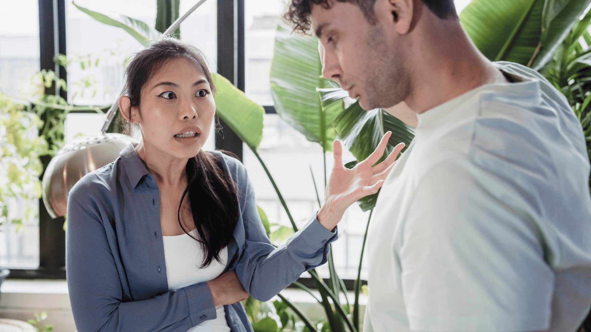 woman dealing with man-child who shuts down during conflict