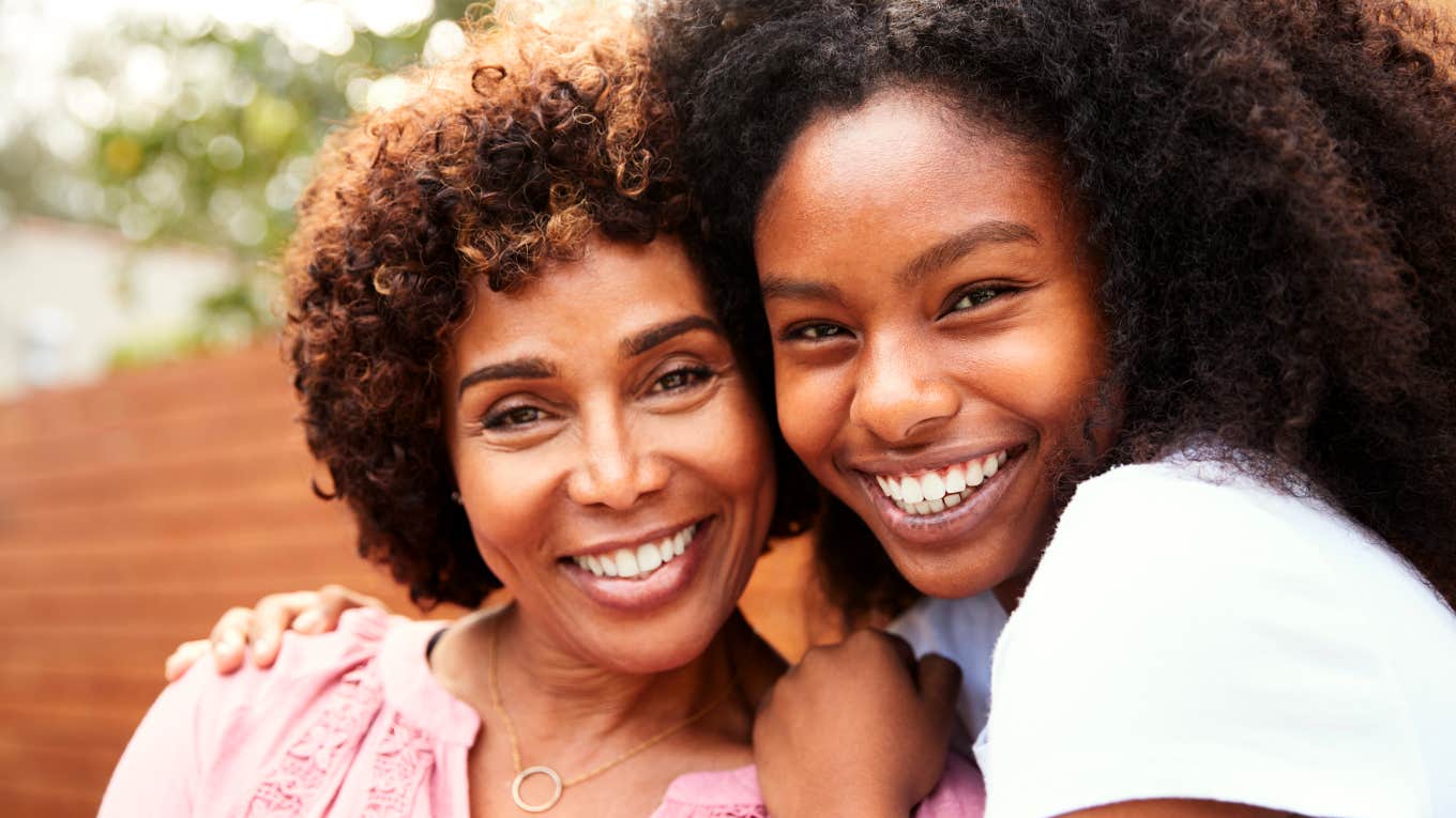 Attentive Mother, and her teen daughter. 