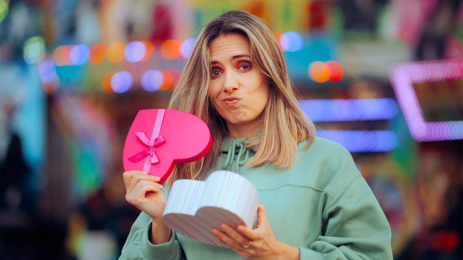 Woman unhappy with bad Valentine’s Day gift