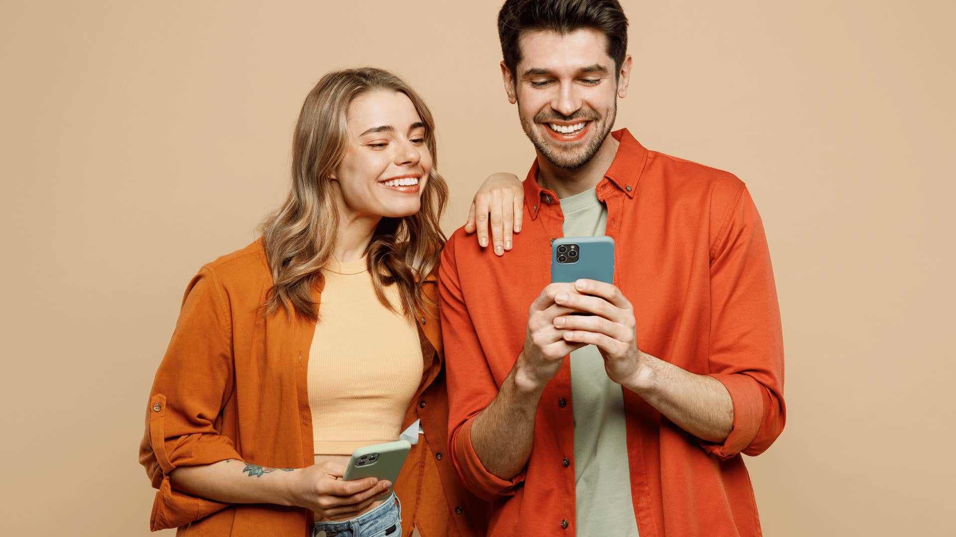 couple looking at phone together