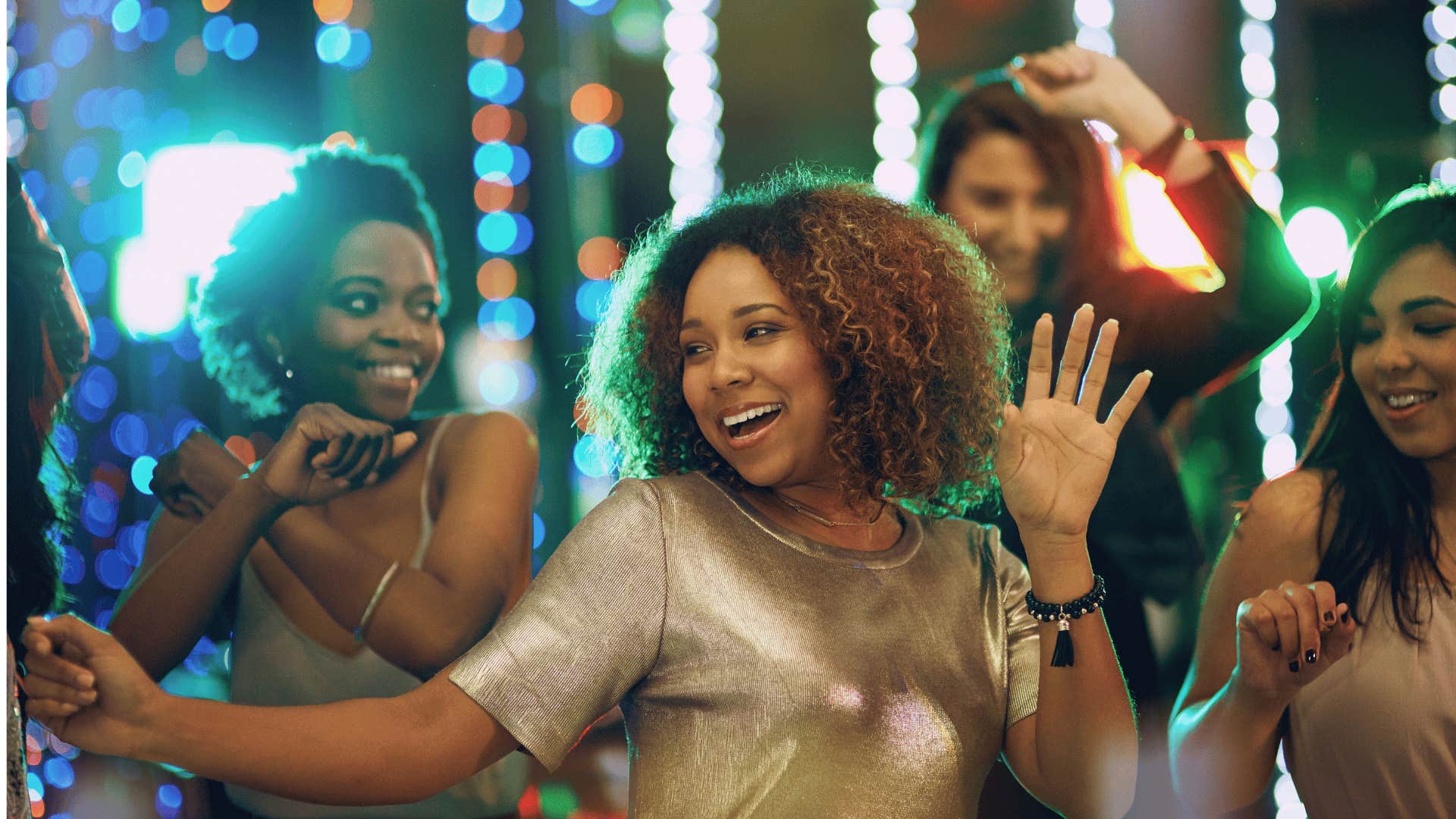 woman dancing at party