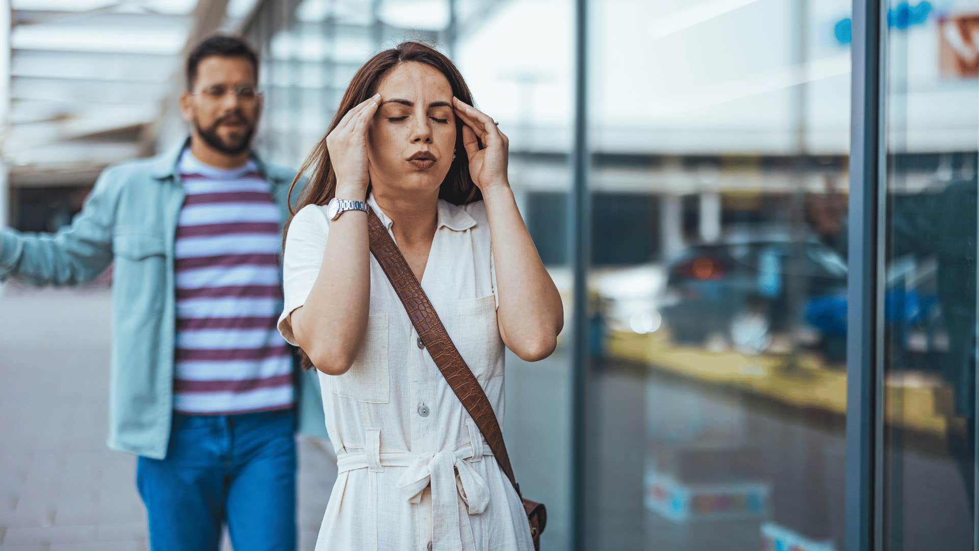 man telling his wife nobody else would put up with her