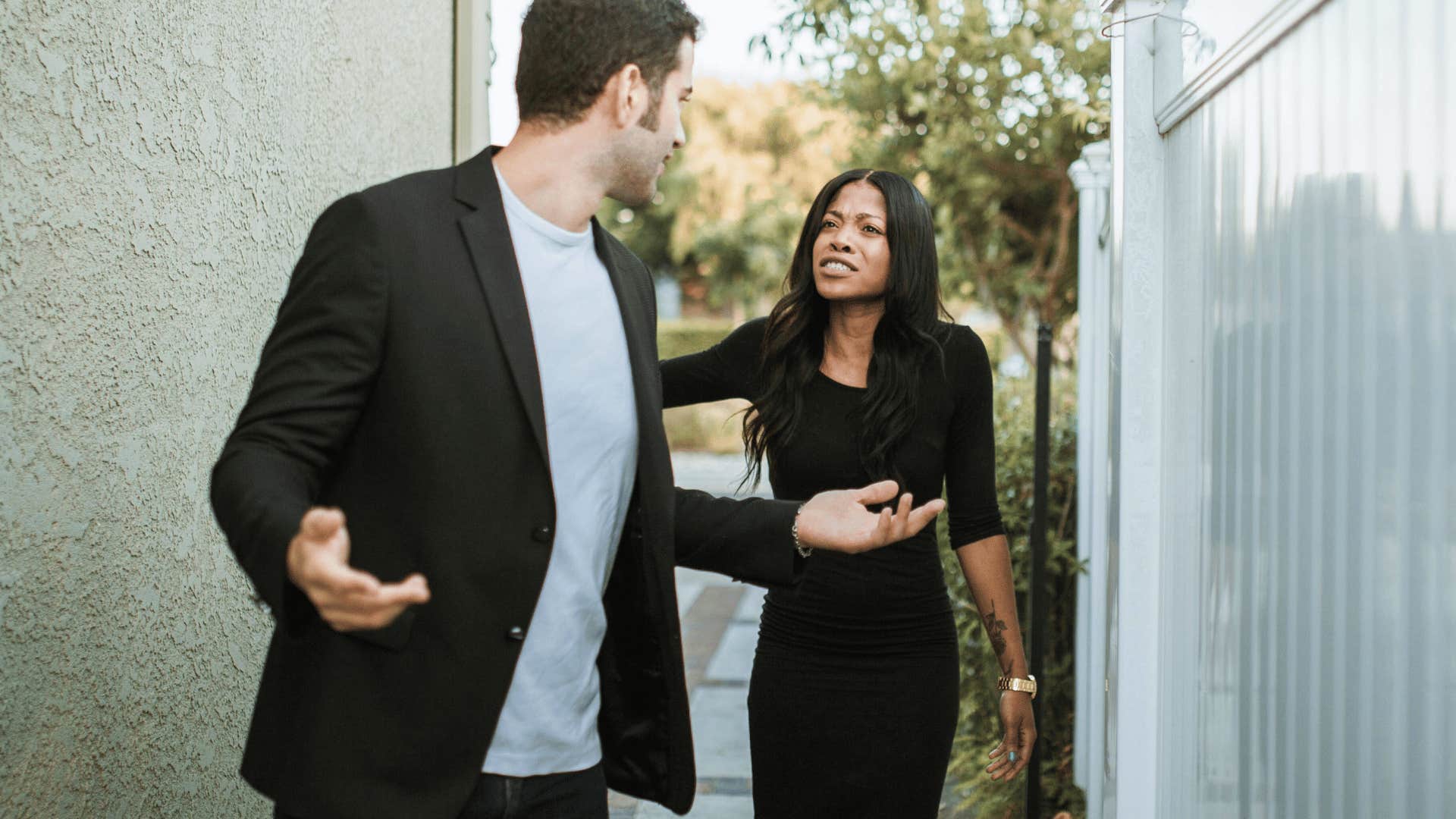 man telling his wife she's lucky he puts up with her